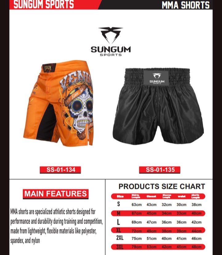 🥊 SUNGUM SPORTS – Premium MMA Shorts (Custom & Wholesale)