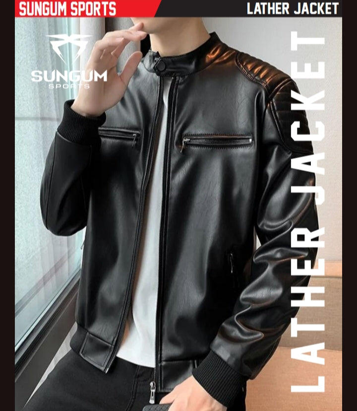 🧥 SUNGUM SPORTS – Premium Leather Jacket (Custom & Wholesale)
