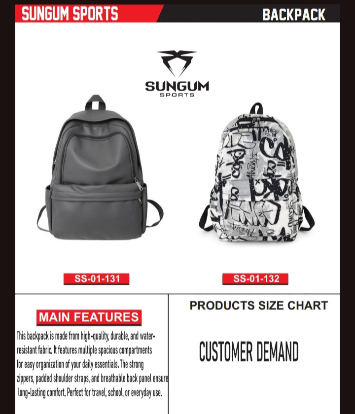 SUNGUM SPORTS – Streetwear Backpack